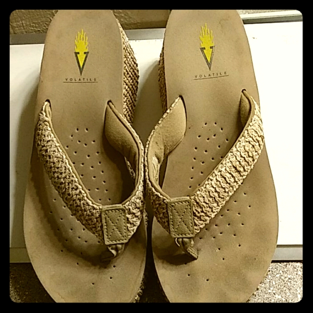 Platform wedge flip flops
